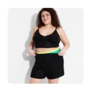 Wild Fable Black Swim Coverup Set